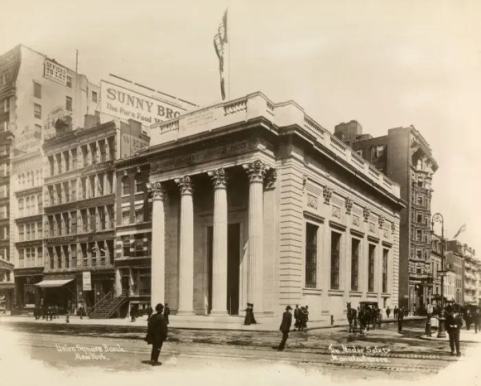 Framed Print : Union Square Bank, New York Framed Print : Union Square Bank, New York