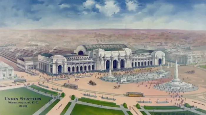 Framed Print : Union Station Washington, D. C. 1906 Framed Print : Union Station Washington, D. C. 1906