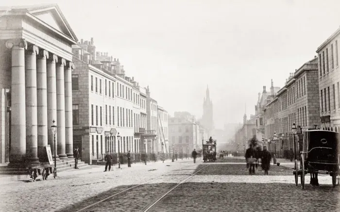 Framed Print : Union Street, Aberdeen, looking East, Scotland, c. 1880 s Framed Print : Union Street, Aberdeen, looking East, Scotland, c. 1880 s