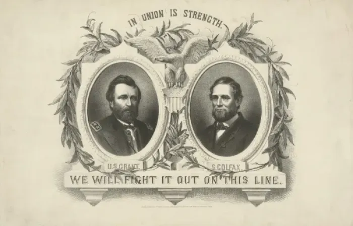 Framed Print : In union is strength. We will fight it out on this line Framed Print : In union is strength. We will fight it out on this line