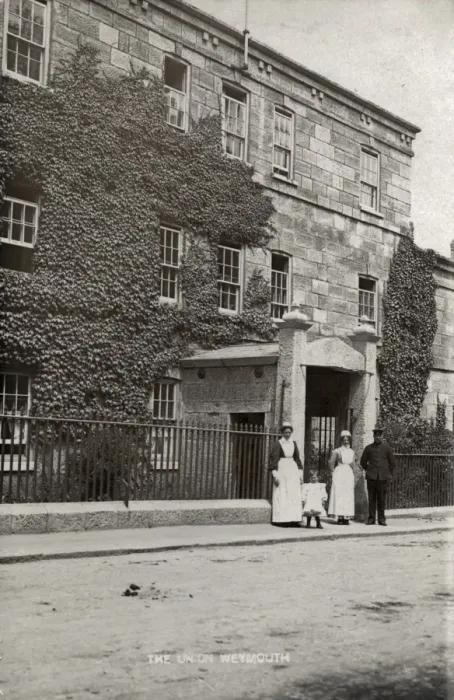 Framed Print : Union Workhouse and Staff, Weymouth, Dorset Framed Print : Union Workhouse and Staff, Weymouth, Dorset