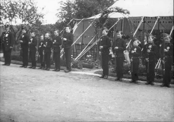 Framed Print : Union Workhouse, Tonbridge, Kent, Boys Drill Framed Print : Union Workhouse, Tonbridge, Kent, Boys Drill