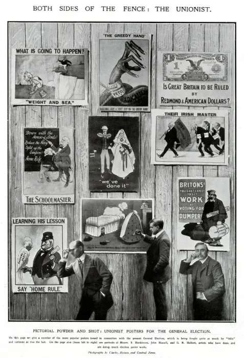 Framed Print : Unionist posters for the General Election, & their artists Framed Print : Unionist posters for the General Election, & their artists