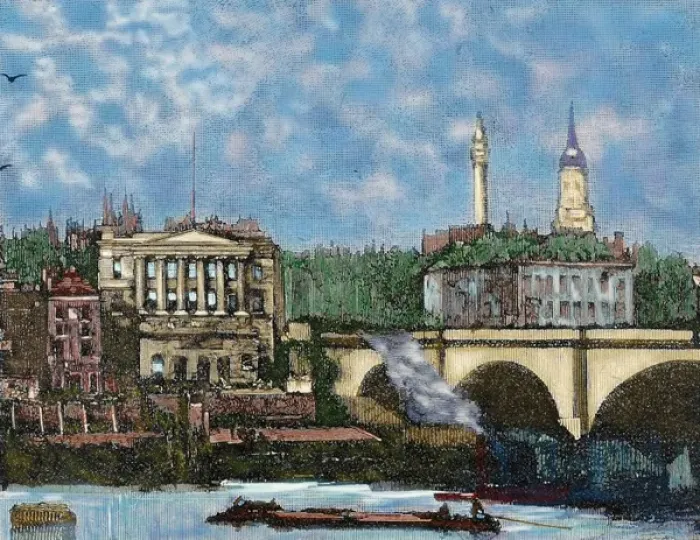 Framed Print : United Kingdom. London Bridge. Engraving. Colored Framed Print : United Kingdom. London Bridge. Engraving. Colored