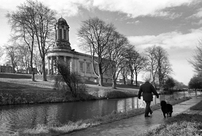 Framed Print : United Reformed Church, on the Leeds and Liverpool Canal, Sa Framed Print : United Reformed Church, on the Leeds and Liverpool Canal, Sa