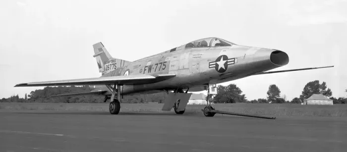 Framed Print : United States Air Force - North American F-100A-5-NA 52-5775