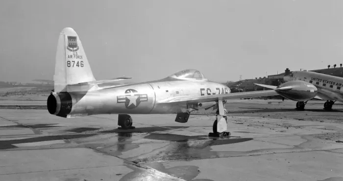 Framed Print : United States Air Force Republic F-84D Thunderjet Framed Print : United States Air Force Republic F-84D Thunderjet