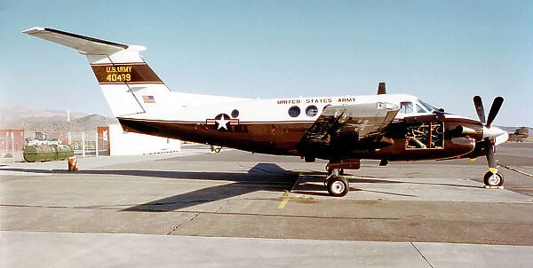 United States Army - Beech C-12F Huron 84-0489 (msn BL-123), of Detachment 45, Operational Support Airlift Command (OSACOM), Army NG, Reno / Stead Airport, NV. Date: circa 2000