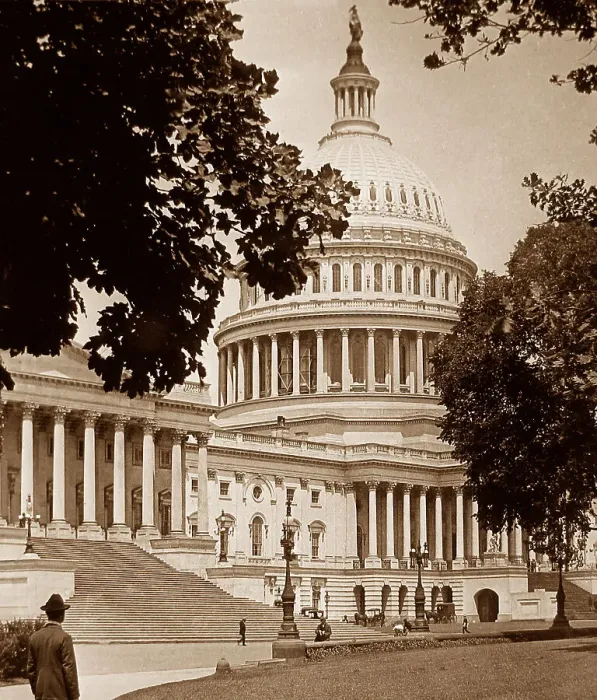Framed Print : United States Capitol Washington DC USA early 1900s