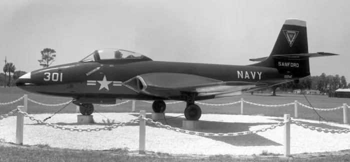 Framed Print : United States Navy - McDonnell F2H-1 Banshee 122547 Framed Print : United States Navy - McDonnell F2H-1 Banshee 122547