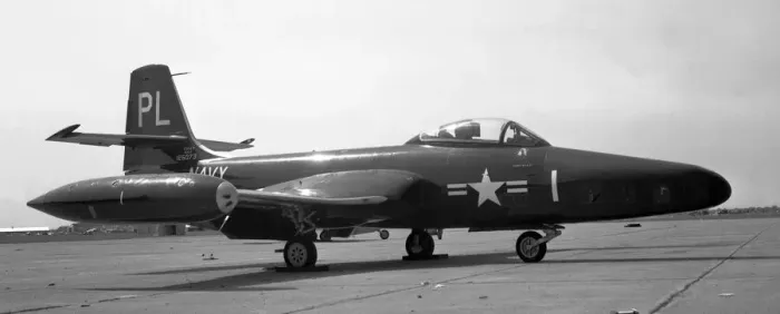 Framed Print : United States Navy - McDonnell F2H-2P Banshee 125073 Framed Print : United States Navy - McDonnell F2H-2P Banshee 125073