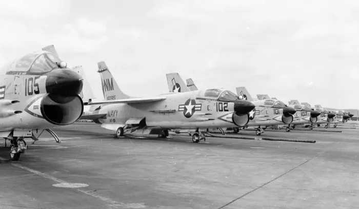 Framed Print : United States Navy - Vought F-8J 150915 Framed Print : United States Navy - Vought F-8J 150915