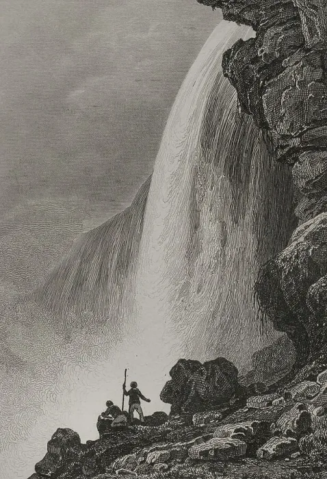 Framed Print : United States. Niagara Falls. Engraving by Van der Burgh Framed Print : United States. Niagara Falls. Engraving by Van der Burgh