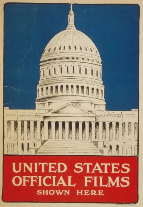 Framed Print : United States official films shown here Framed Print : United States official films shown here