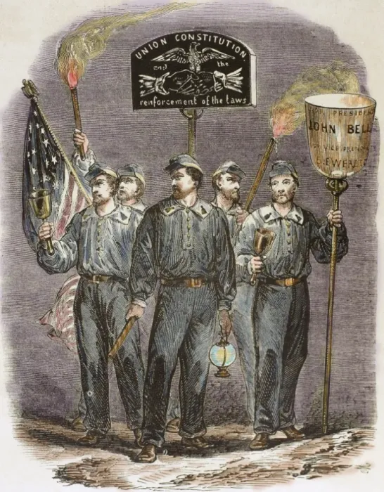 Framed Print : United States. Party supporters of John Bell, candidate of t Framed Print : United States. Party supporters of John Bell, candidate of t