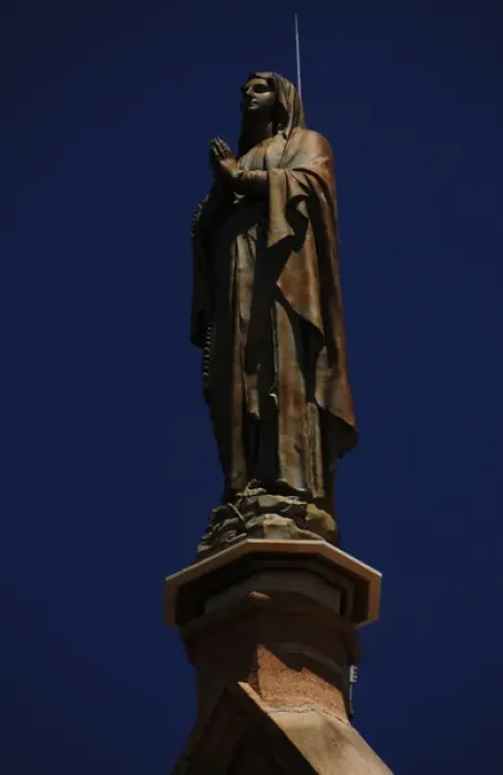 Framed Print : United States. Santa Fe. Loretto Chapel. Statue of Virgin Ma Framed Print : United States. Santa Fe. Loretto Chapel. Statue of Virgin Ma