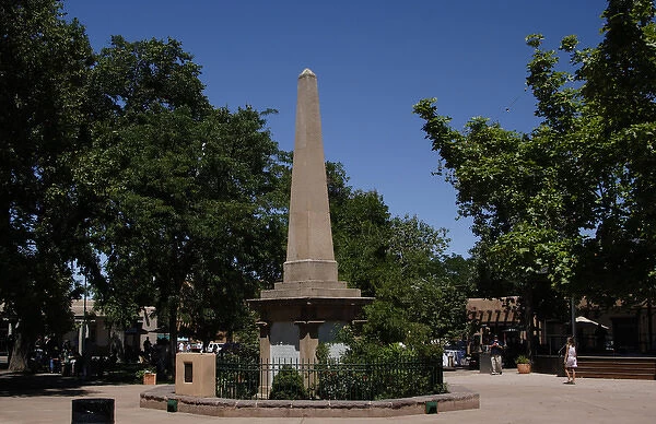 United States. Santa Fe. Santa Fe Plaza. Obelisk