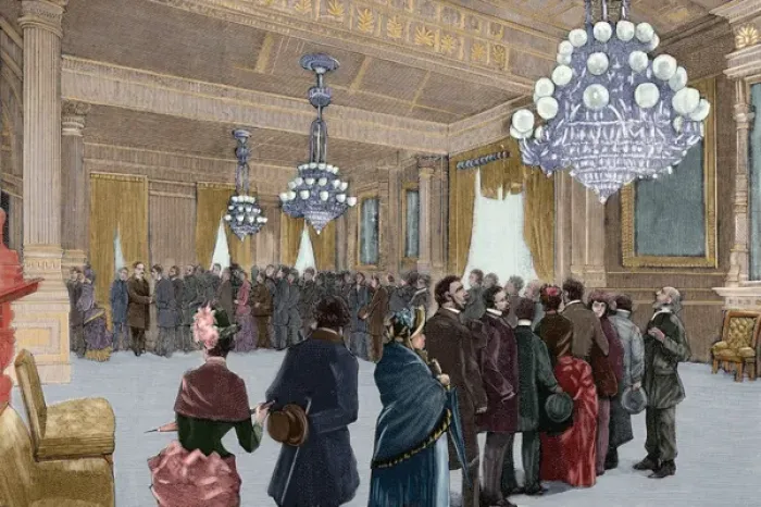 Framed Print : United States. Washington. A public reception day by Preside Framed Print : United States. Washington. A public reception day by Preside