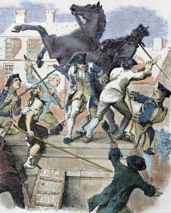Framed Print : Unites States. American War of Independence (1775-1783). Ame Framed Print : Unites States. American War of Independence (1775-1783). Ame