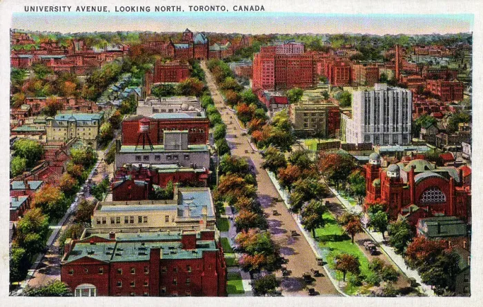 Framed Print : University Avenue, looking north, Toronto Canada Framed Print : University Avenue, looking north, Toronto Canada