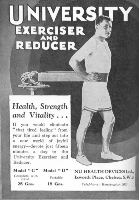 Framed Print : University Exerciser and Reducer advertisement Framed Print : University Exerciser and Reducer advertisement