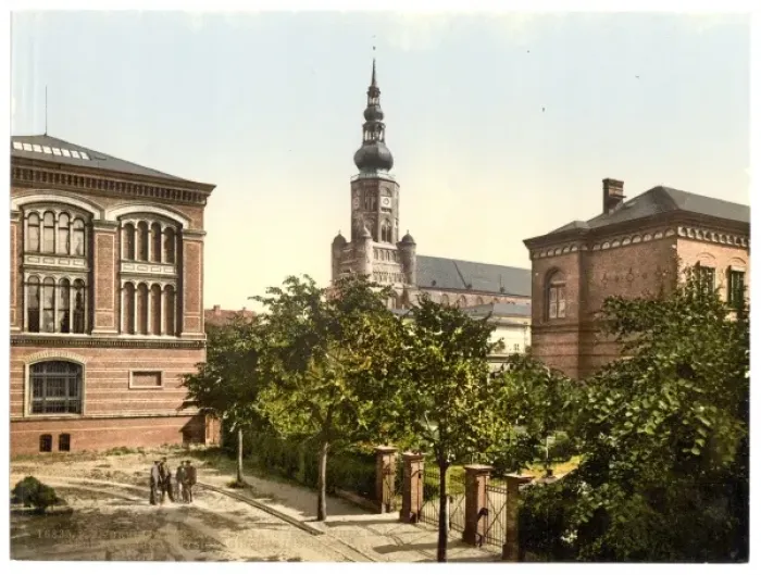 Framed Print : University Library, Nicholas Church and Physiological Institu Framed Print : University Library, Nicholas Church and Physiological Institu