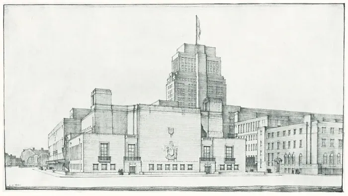 Framed Print : University Of London Senate House & Library Perspective Framed Print : University Of London Senate House & Library Perspective