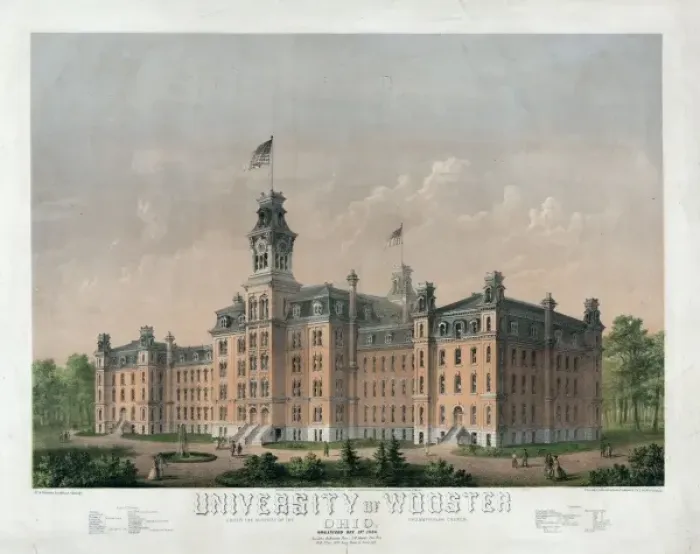 Framed Print : University of Wooster, Ohio, organized Dec. 18th 1866, under Framed Print : University of Wooster, Ohio, organized Dec. 18th 1866, under