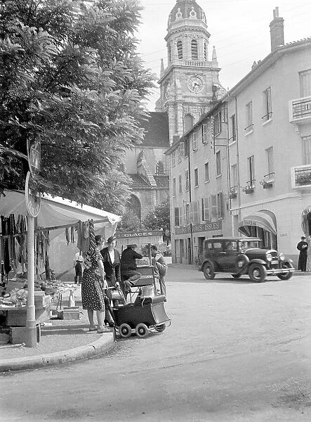 Unknown French town market