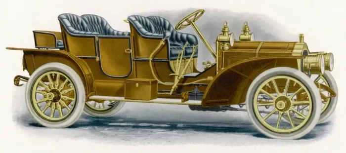 Framed Print : Unnamed Motor Car 1909 Framed Print : Unnamed Motor Car 1909