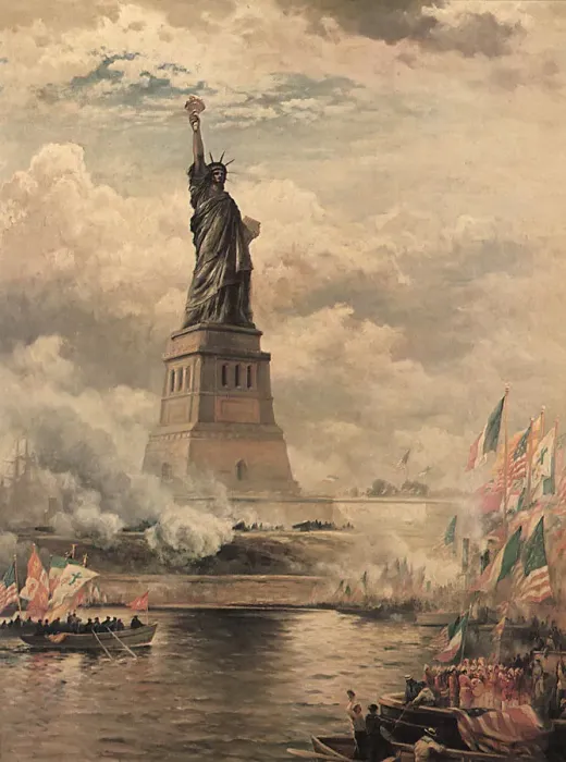 Framed Print : Unveiling of Liberty Date: 1886 Framed Print : Unveiling of Liberty Date: 1886