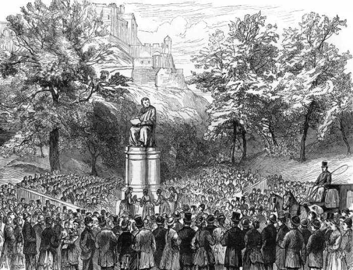 Framed Print : Unveiling the statue of Sir James Simpson in Edinburgh Framed Print : Unveiling the statue of Sir James Simpson in Edinburgh