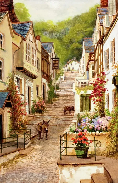 Framed Print : Up-Along, Clovelly, Devon Framed Print : Up-Along, Clovelly, Devon