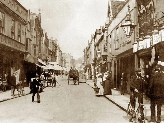 Framed Print : Upper Brook Street, Ipswich early 1900's Framed Print : Upper Brook Street, Ipswich early 1900's
