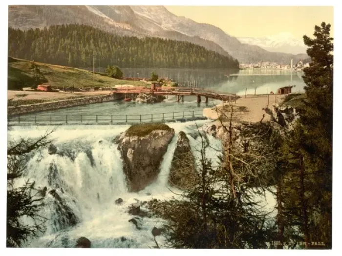 Framed Print : Upper Engadine, Falls of the Inn, Grisons, Switzerland Framed Print : Upper Engadine, Falls of the Inn, Grisons, Switzerland