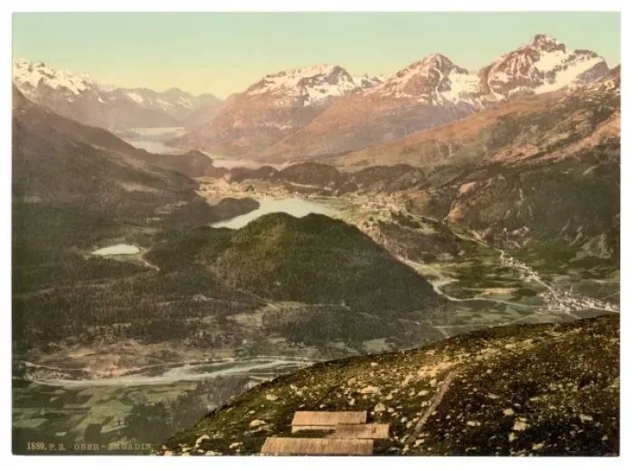 Framed Print : Upper Engadine, general view, Grisons, Switzerland Framed Print : Upper Engadine, general view, Grisons, Switzerland