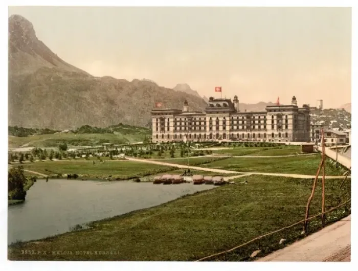 Framed Print : Upper Engadine, Kursaal Hotel, Grisons, Switzerland Framed Print : Upper Engadine, Kursaal Hotel, Grisons, Switzerland