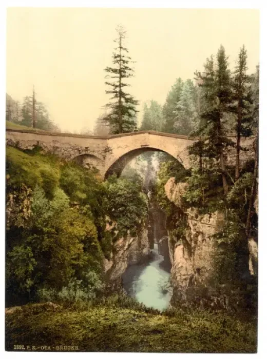 Framed Print : Upper Engadine, Ota Bridge, Grisons, Switzerland Framed Print : Upper Engadine, Ota Bridge, Grisons, Switzerland