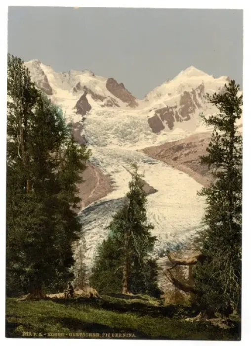 Framed Print : Upper Engadine, Roseg Glacier, Grisons, Switzerland Framed Print : Upper Engadine, Roseg Glacier, Grisons, Switzerland