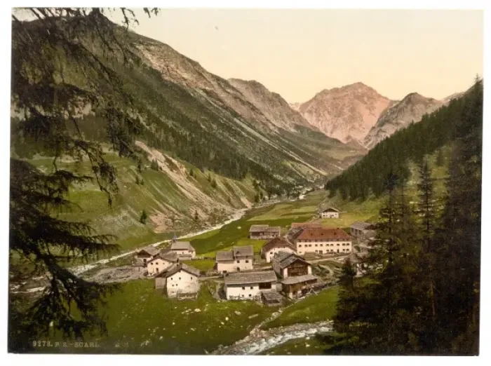 Framed Print : Upper Engadine, Scarl, Grisons, Switzerland Framed Print : Upper Engadine, Scarl, Grisons, Switzerland