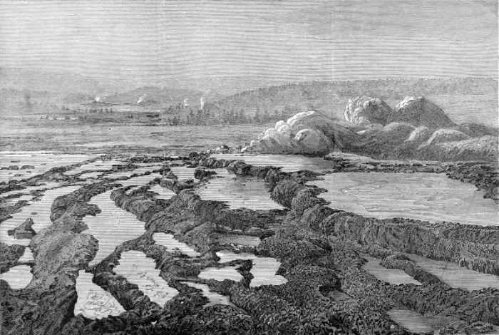 Framed Print : Upper Fire-Hole, Yellowstone National Park, 1874 Framed Print : Upper Fire-Hole, Yellowstone National Park, 1874