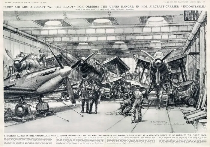 Framed Print : Upper Hangar in Royal Navy Aircraft Carrier HMS Indomitable Framed Print : Upper Hangar in Royal Navy Aircraft Carrier HMS Indomitable