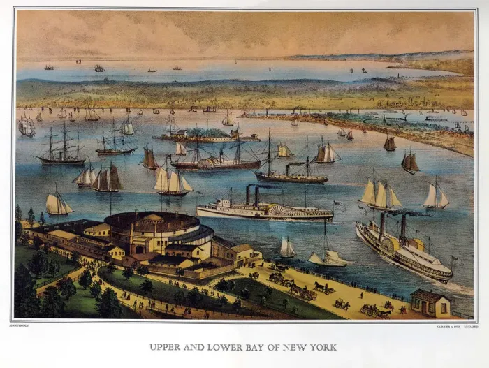 Framed Print : Upper and Lower Bay of New York Framed Print : Upper and Lower Bay of New York