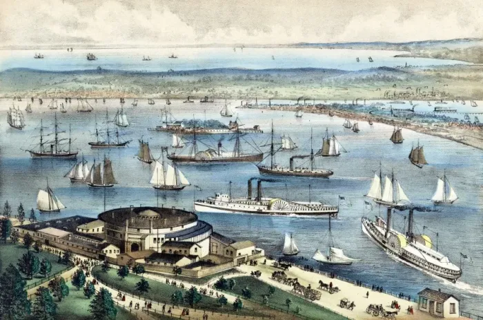 Framed Print : Upper and Lower Bay of New York Framed Print : Upper and Lower Bay of New York