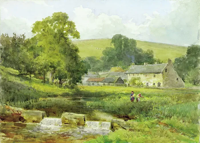 Framed Print : Upper Slaughter, Gloucestershire Framed Print : Upper Slaughter, Gloucestershire
