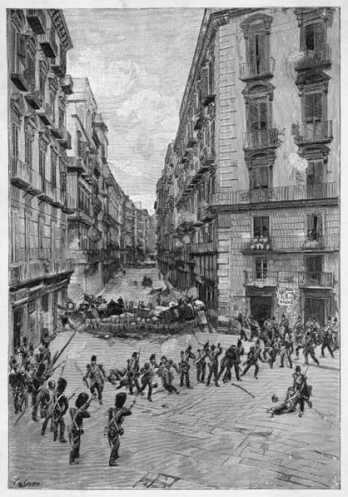 Framed Print : Uprising in Naples - 1 Framed Print : Uprising in Naples - 1