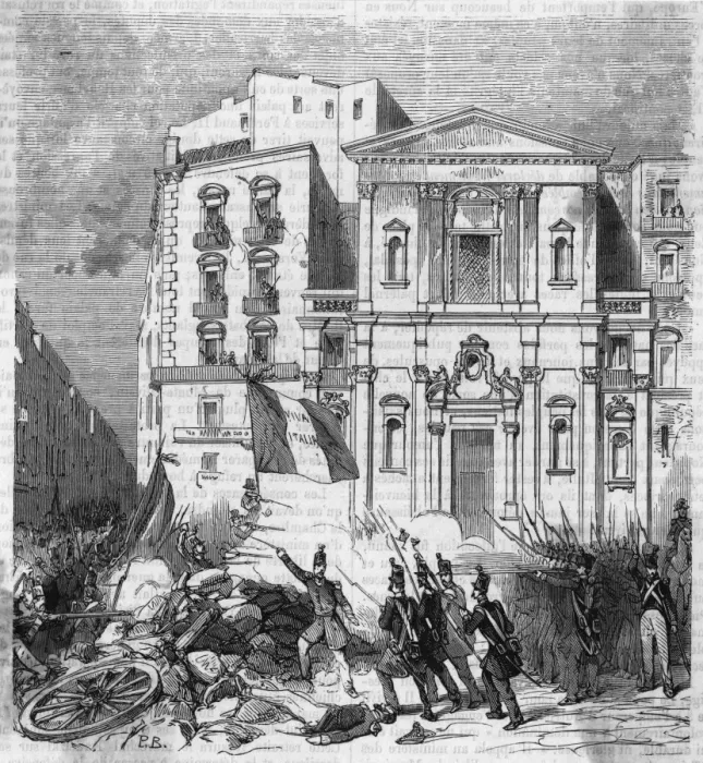 Framed Print : Uprising in Naples - 4 Framed Print : Uprising in Naples - 4