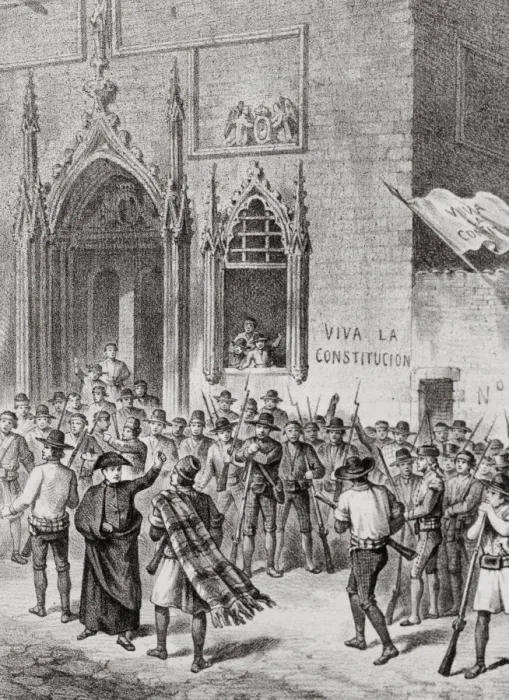 Framed Print : Uprising in Valencia, to defend the Spanish Constitution of Framed Print : Uprising in Valencia, to defend the Spanish Constitution of