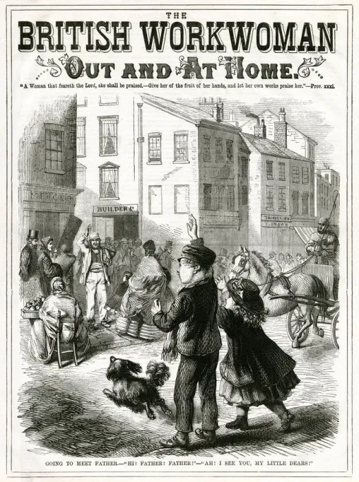 Framed Print : Urban scene 1866 Framed Print : Urban scene 1866