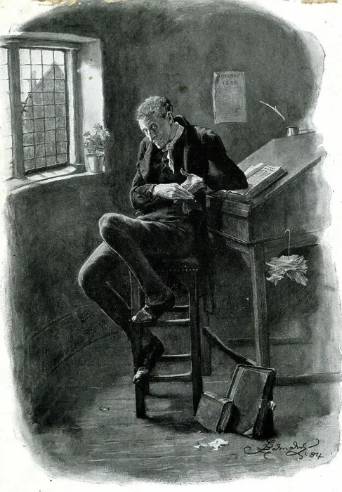 Framed Print : Uriah Heep, law clerk in David Copperfield Framed Print : Uriah Heep, law clerk in David Copperfield